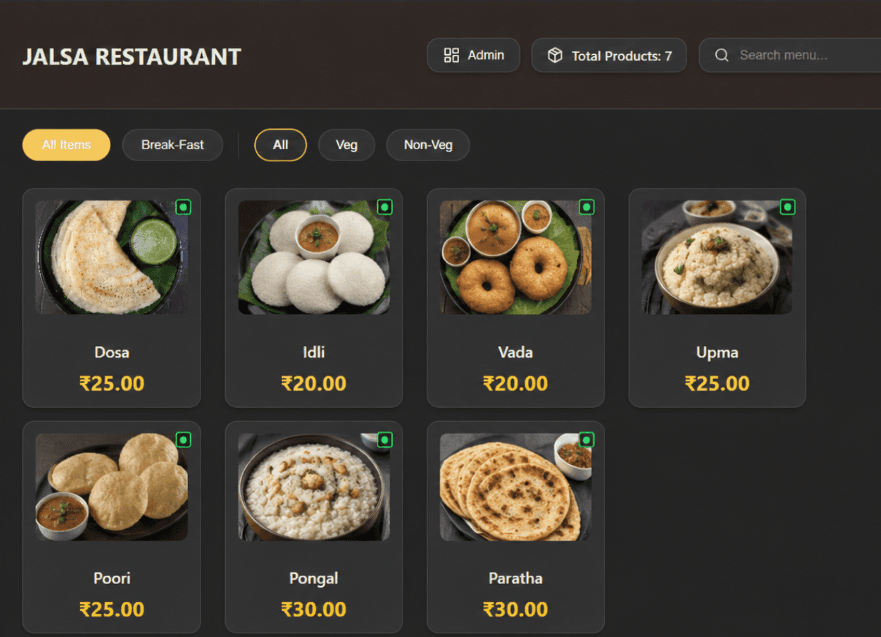 Faster Restaurant Billing System - Jalsa Restaurant